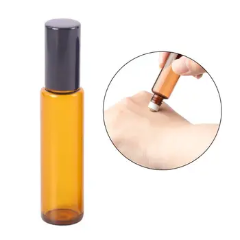 

5 pcs 10 Ml Glass Roll-on Bottles with Stainless Steel Roller Balls - 5 Dropper