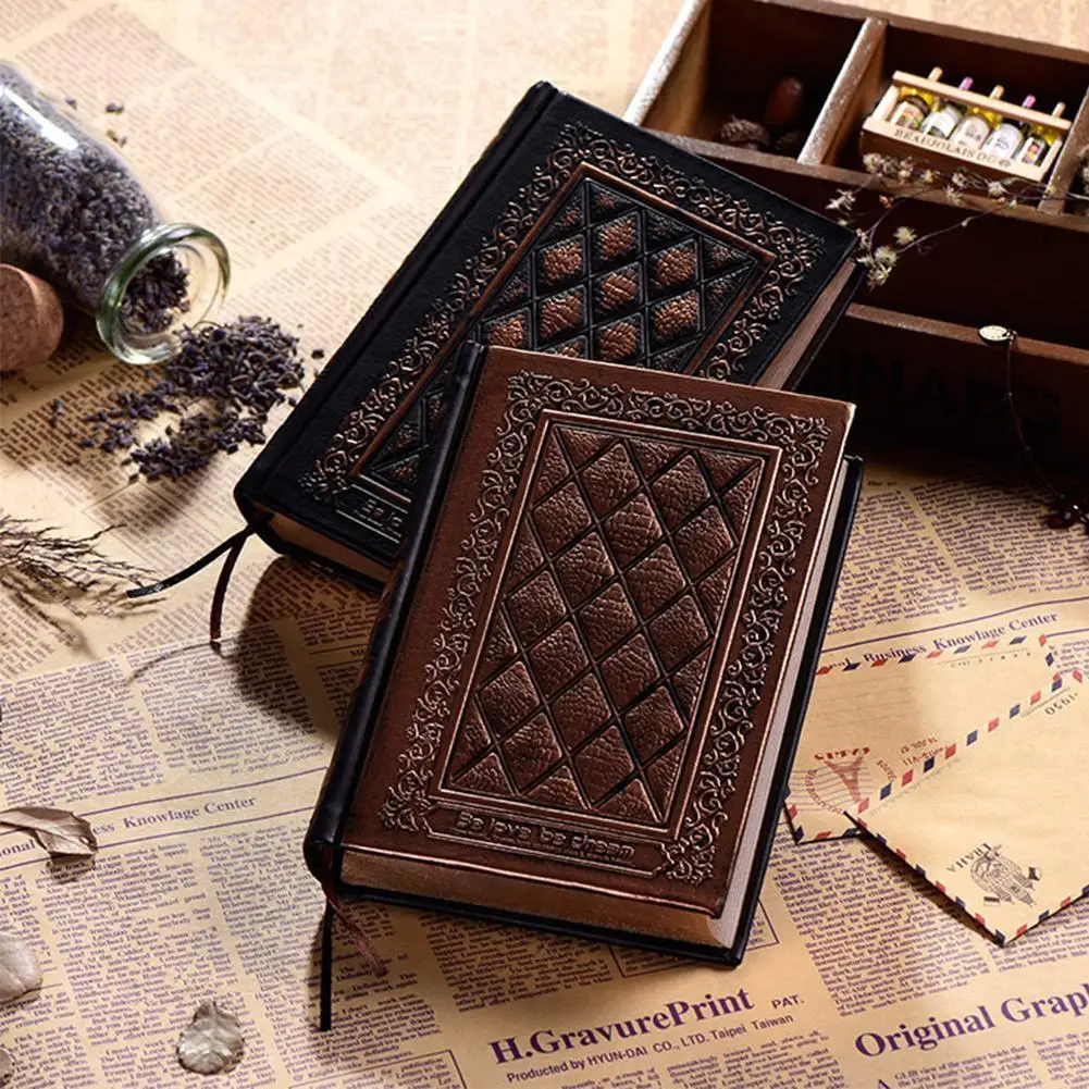 

1pcs Novelty Retro Vintage Notepad Handmade Embossed Europe Stationery Paper Blank Notebook Supplies Writing Journal Travel A8Z9