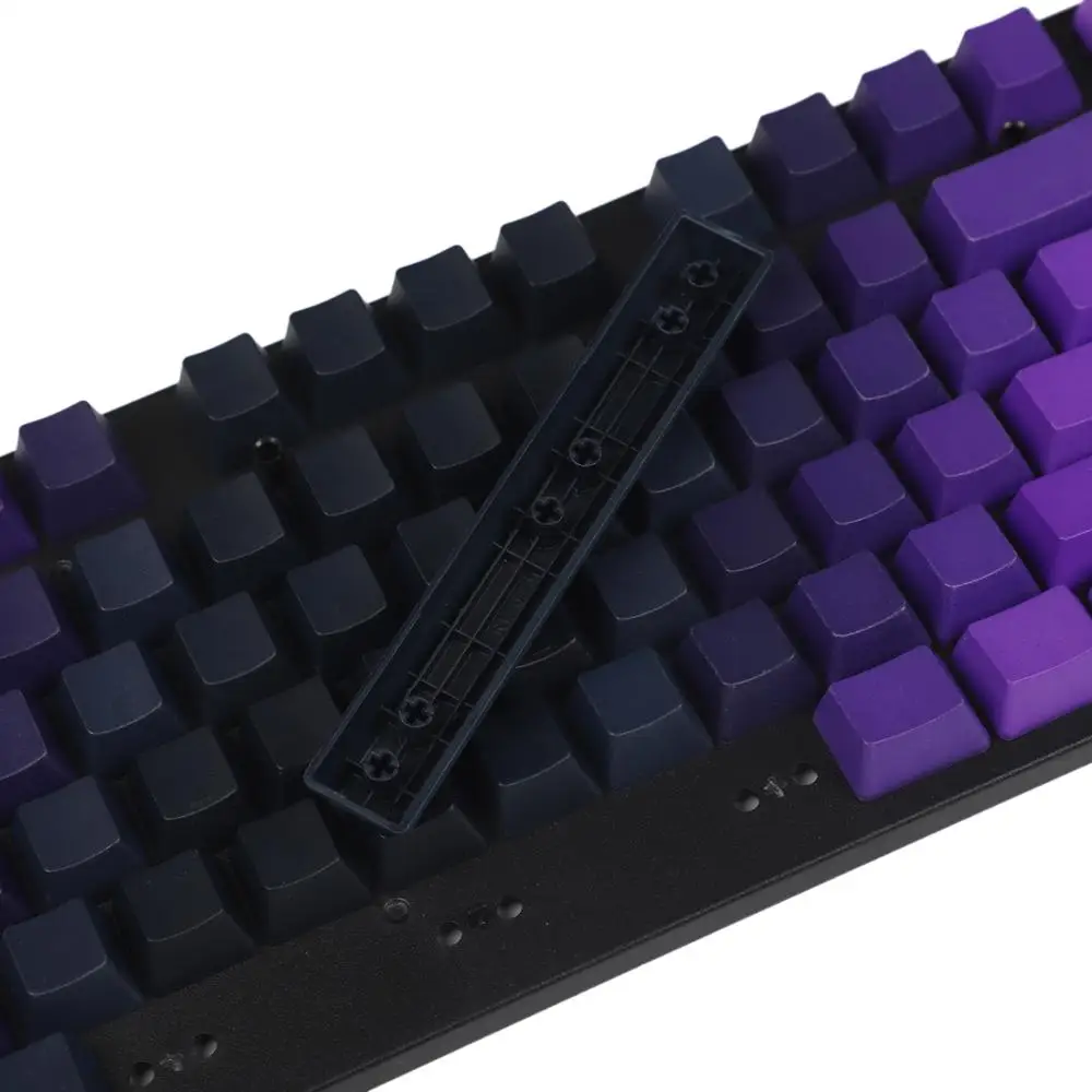 YMDK 108 87 61 окрашенный фиолетовый черный градиент PBT OEM профиль Keycap для 104 TKL 60% MX переключатели Механическая игровая клавиатура