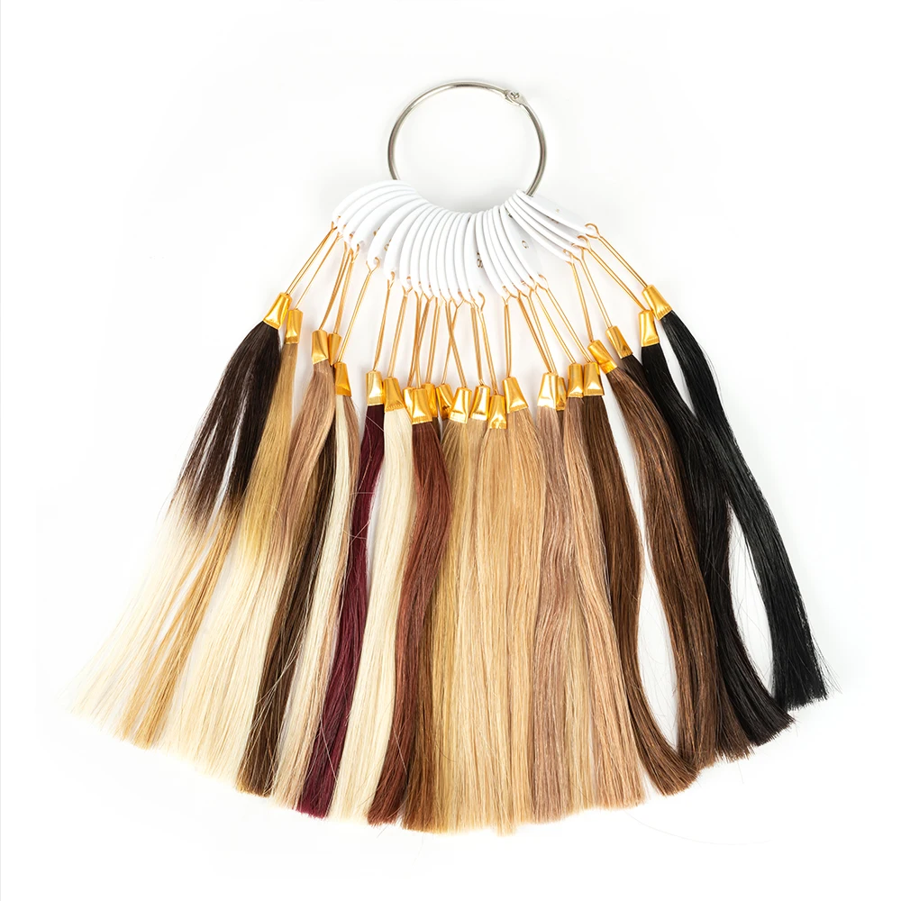ShowCoco Color Rings Chart Virgin Remy Coloring Hair For Human Hair Extensions And Salon Dyeing Sample Chart Swatches Rings