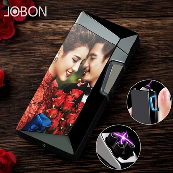 

JOBON Dual Arc Induction Charging Lighter Touch Fingerprint Induction USB Charging Cigarette Lighter customizable