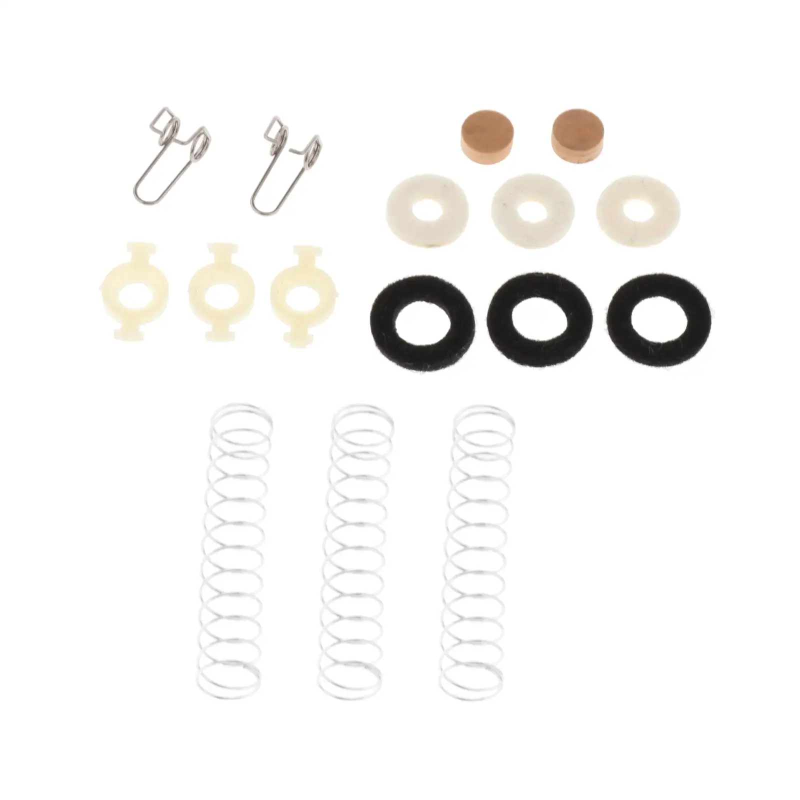 16pcs Trumpet Piston Repair Kit Spring Rest Felt Pad Valve Cork Pad Trumpet Cornet Replacement Accessories trumpet instrument