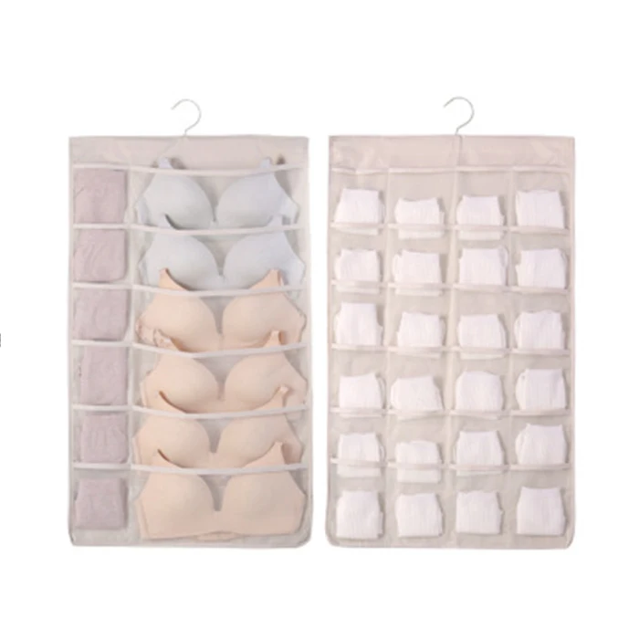 Double Sided Wall Door Closet Hanging Storage Bag Organizer Pouch Oxford Cloth Hanging Bag QP2