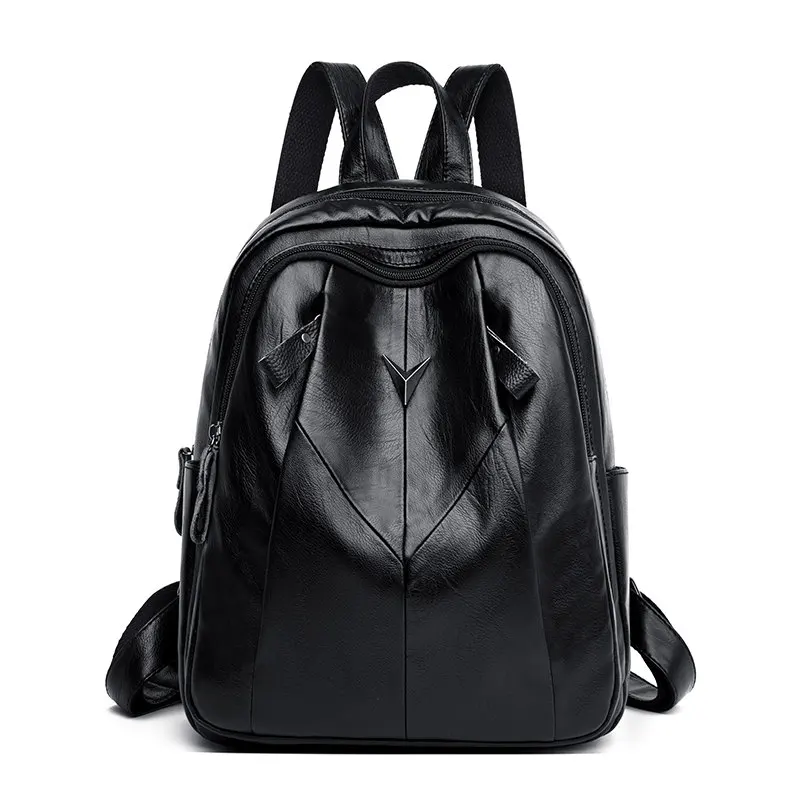 LANYIBAIGE Sac A Dos женский кожаный рюкзак Многофункциональный рюкзак школьные сумки на плечо для девочек-подростков Mochila Feminina - Цвет: Black