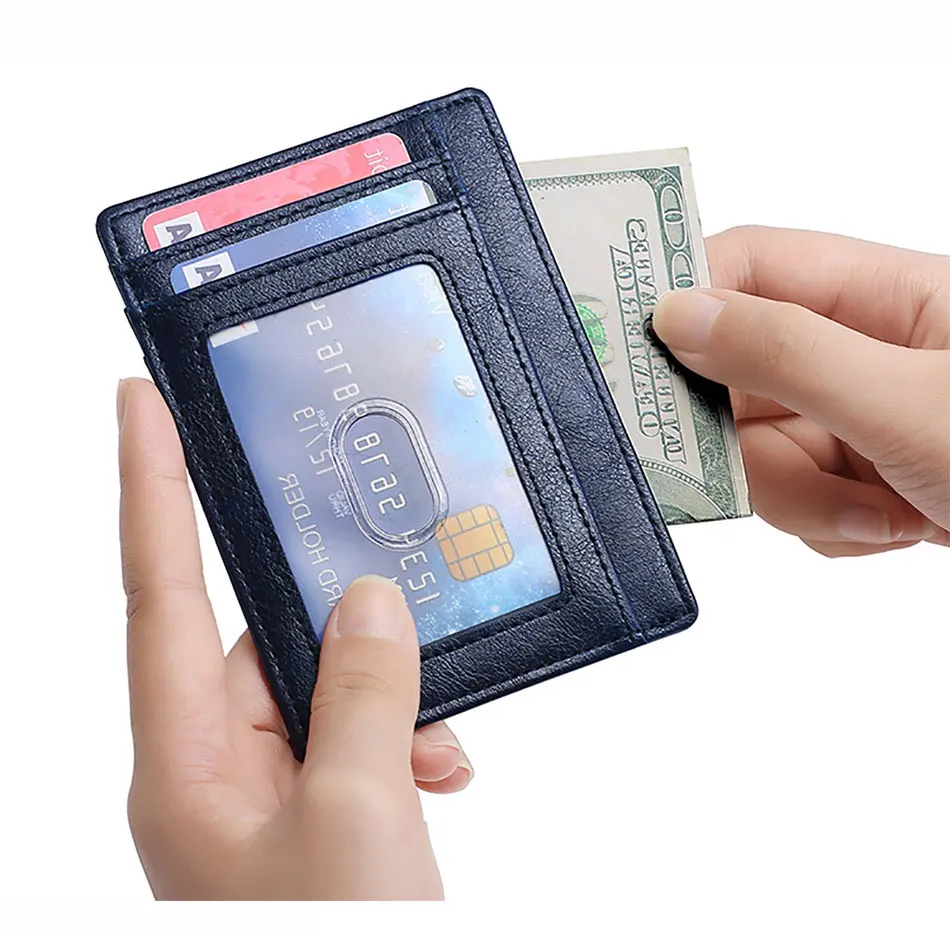 DIENQI Тонкий RFID блокирующий кредитный держатель для карт кожаный кошелек для мужчин и женщин Бизнес id держатель кредитной карты кошелек Тонкий держатель для карт Израиль