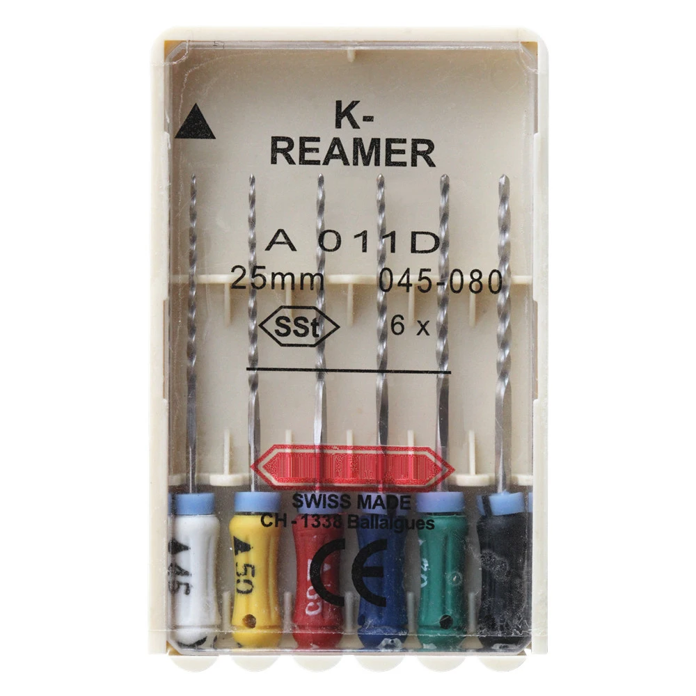 

5 Packs Dental K-REAMER FILES 21/25mm 015-040 Stainless Steel Endo Root Canal K File Hand Use Endodontic Dentistry Instruments