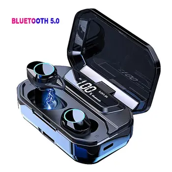 

Bluetooth 5.0 Earphones VB Wireless Earbuds TWS Noise Cancellation Earbuds Waterproof Portable Media Players