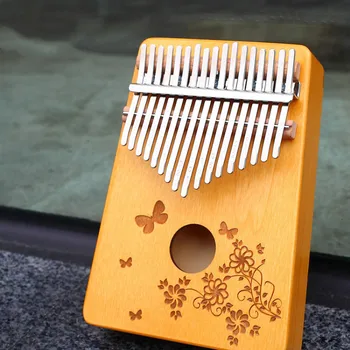 

17-key finger Kalimba Mbira Sanza Thumb Piano Pocket Format Support Bag Keyboard Marimba Instrument