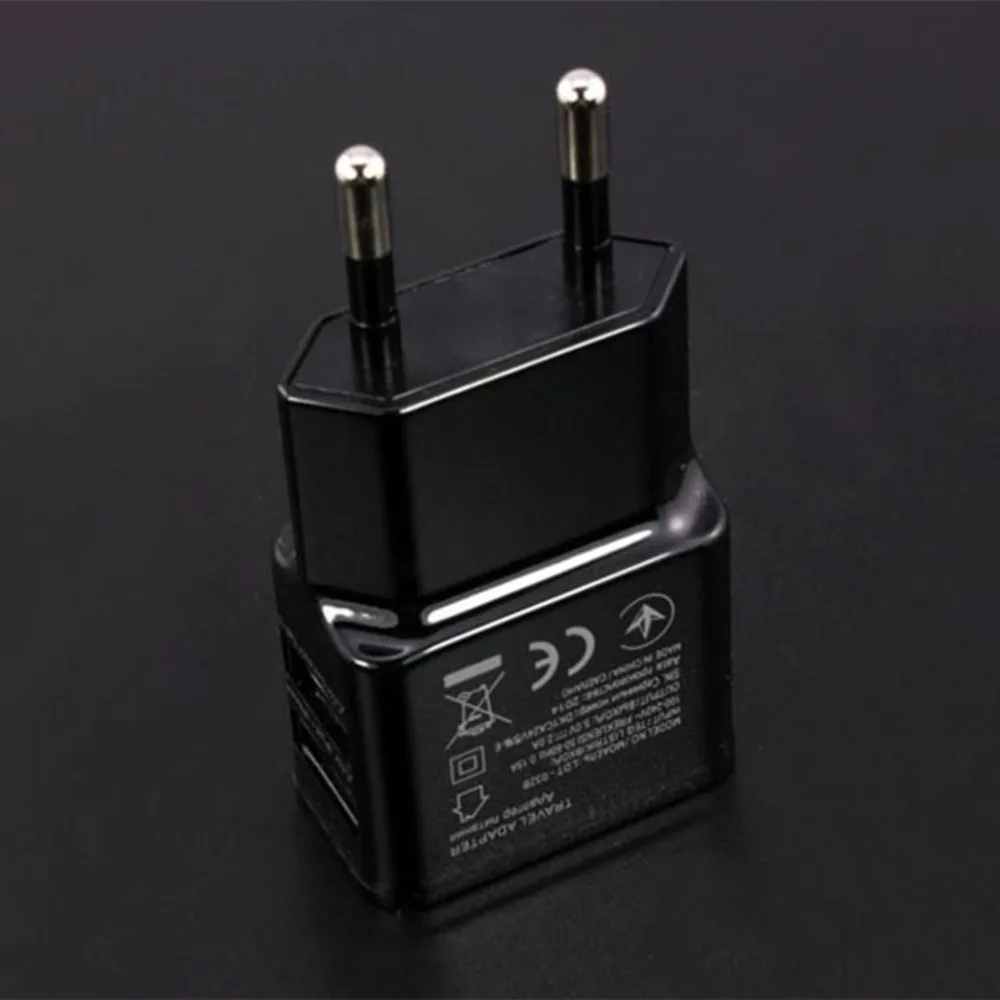5V 2A Universal Dual USB Ports Portable Travel Fast Quick Charging Charger EU Plug Phone Fast Charge head Double USB HOT SALELE
