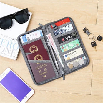 

Travel Storage Passport Cover Organizer Clutch Money Bag Multifunction Credit ID Card Holders Cash Wallet Business Card Holder