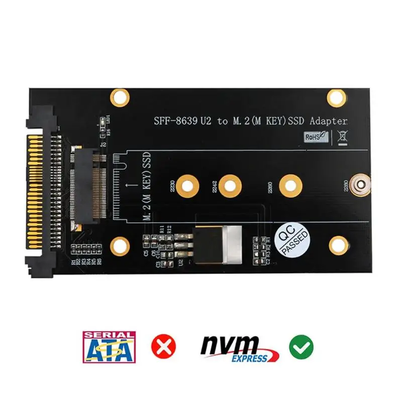 2 в 1 карта расширения M.2 ключ M NVME SSD для SFF 8639 U.2 адаптер настольного ПК B/B + SATA шина