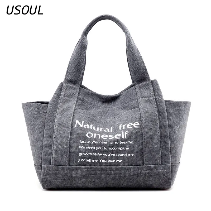 Usul/ г. Новая Художественная и художественная парусиновая сумка для багажа для девочек на одно плечо, модная сумка для отдыха Baita, сумка для покупок с буквами