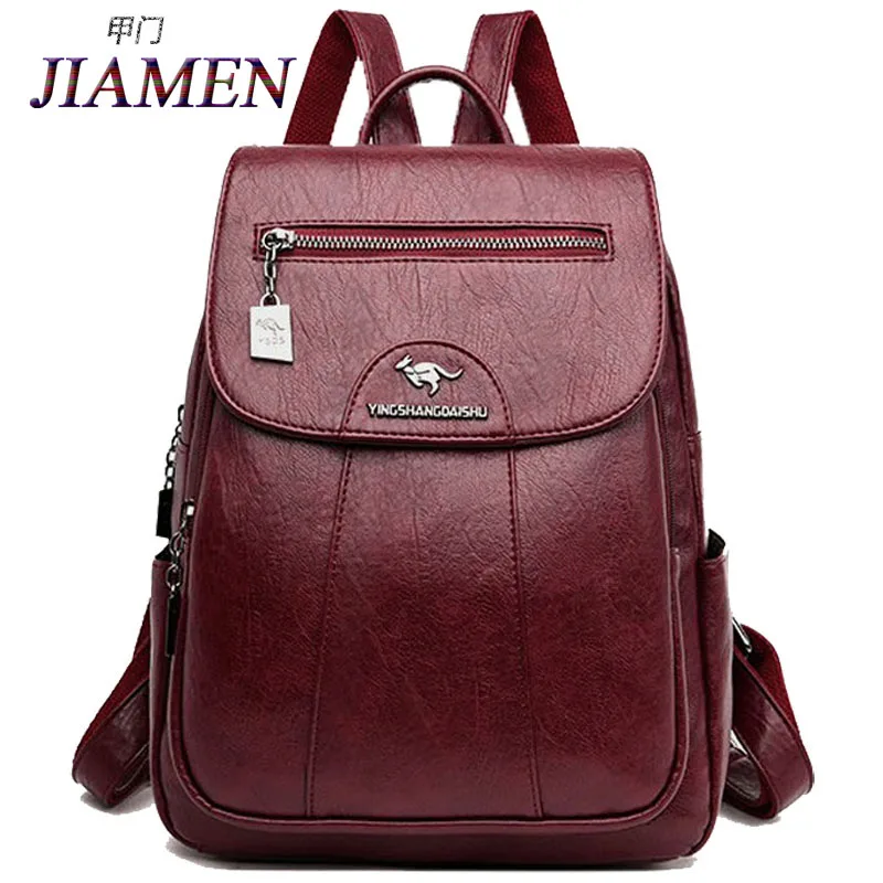 2019 femmes en cuir мешочки по Dos высокое качество femme Винтаж мешок pour filles Sac 'школа voyage dames