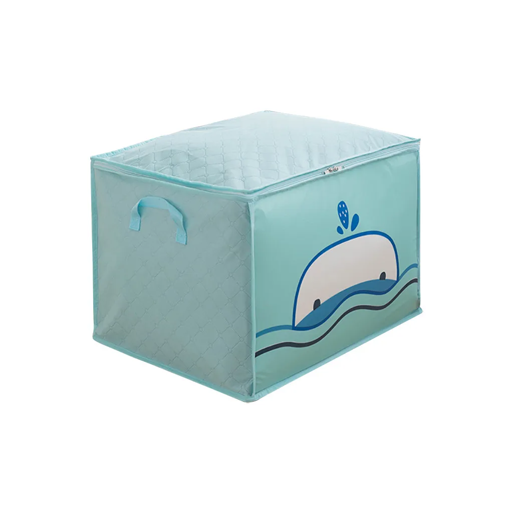 Light blue Одежда Сумки для хранения стеганых одеял с двойной молнией переносные ручки нетканый материал пылезащитное Одеяло сумка для хранения Органайзер Ropa - Цвет: Light blue