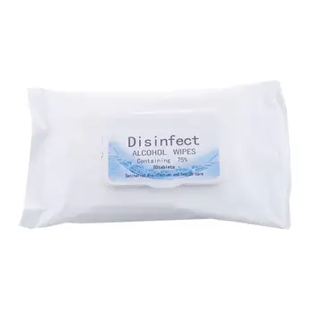 

50 Sheets/Pack Alcohol wipe Portable Disposable Disinfection Alcohol Wet Jewelry Care Mobile Phone Clean Wipes