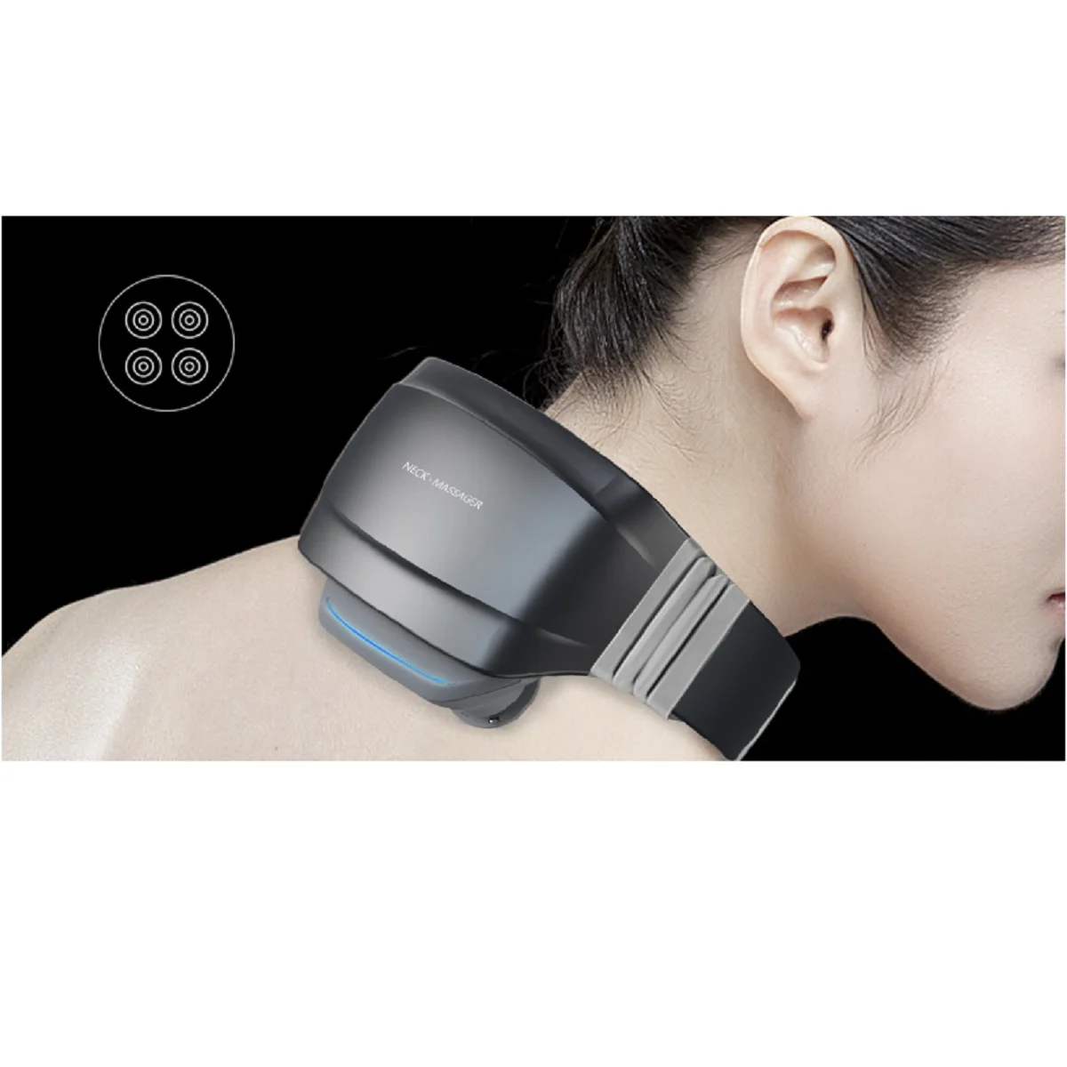 Jeeback Электрический автоматический интеллектуальный шеи плечо Меридиан массажер дальнего инфракрасного облегчение боли при прогревании
