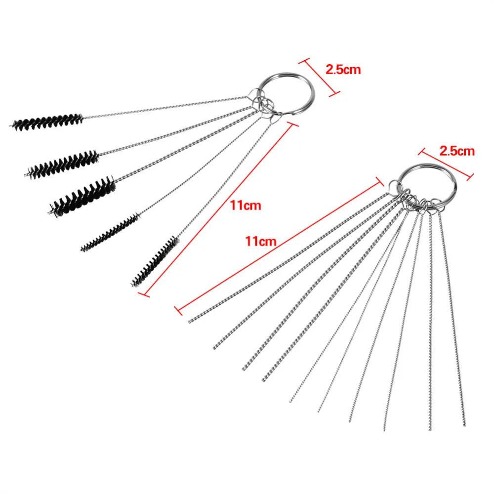 Карбюратора мотоцикла Нержавеющая сталь щеточка для чистки иглы SetCleanup Набор