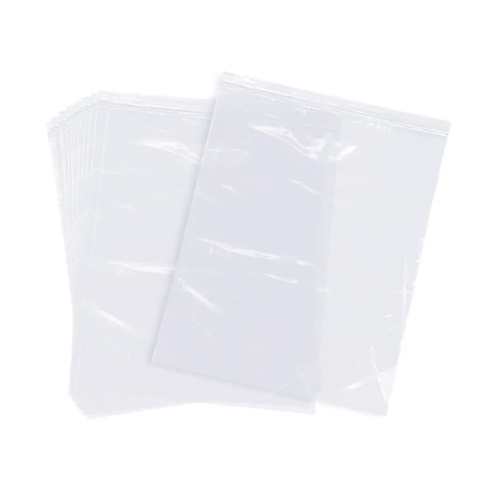 100pcs Zip Lock Plastic Storage Bag Transparent Self Sealing Small Grip Polythen Thick Ziplock Jewelry Resealable Custom Printed 6