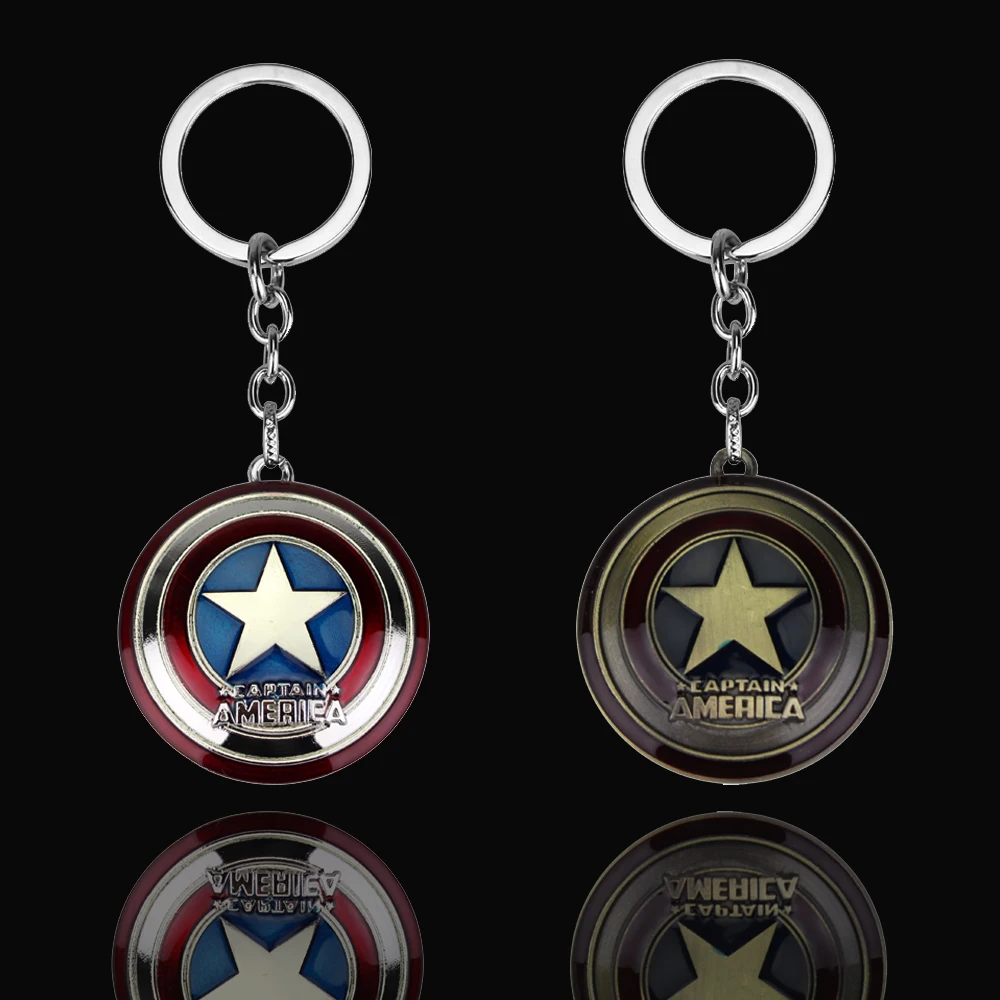 Marvel Avengers Endgame Captain America Shield Alloy Key Chains Keychain Keyring 