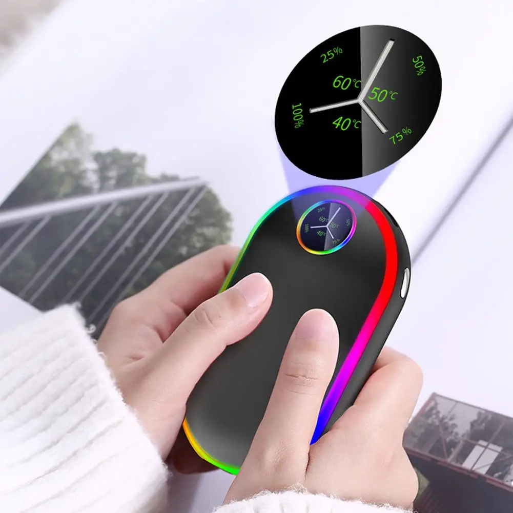 

10000mAh USB Hand Warmer Portable Rechargeable Power Bank Double-Side 5s Rapidly Heating Long Stay Warm For Outdoor