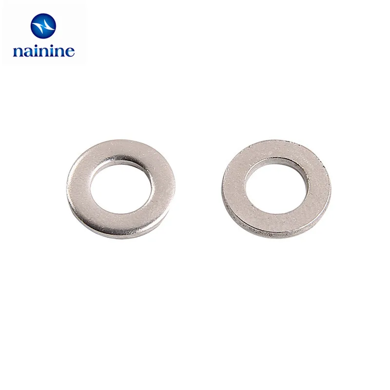 500Pcs/set DIN125 M1.6 M2 M2.5 M3 M3.5 M4 M5 304 Stainless Steel Flat Washer Plain Washer Gaskets Assortment Kit HW001