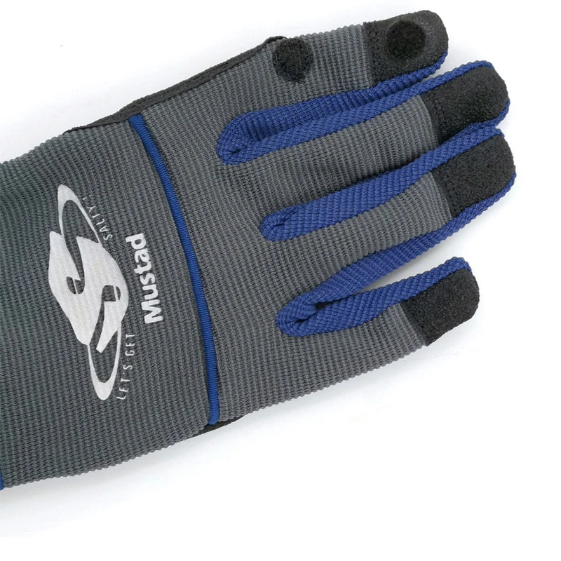 Mustad GL001 Fishing Accessories Waterproof Mesh Outdoor Kayak Hiking All Finger Landing Men's Fishing Gloves