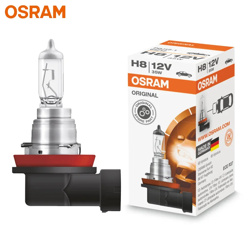 OSRAM H8 12V 35W PGJ19-1 64212 Original Light Car Halogen Fog Lamp Auto Bulb 3200K Standard Headlight Made In Germany (Single)