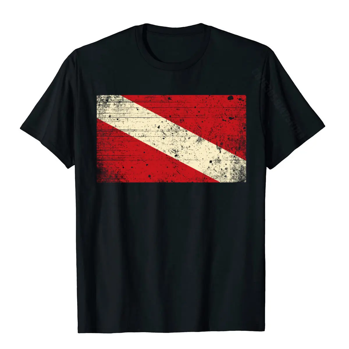 Retro Vintage Scuba Diver Diver Down Flag Stampato Magliette Da Uomo Funky Cotton T Shirt Gift