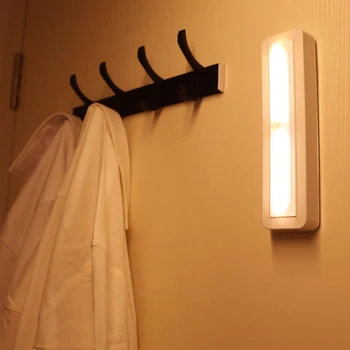 

8LED Human Body Smart Induction Lamp Light Sensor 80lm Detector Mini Cabinet Rotatable Novelty Emergency Wall Night Lantern