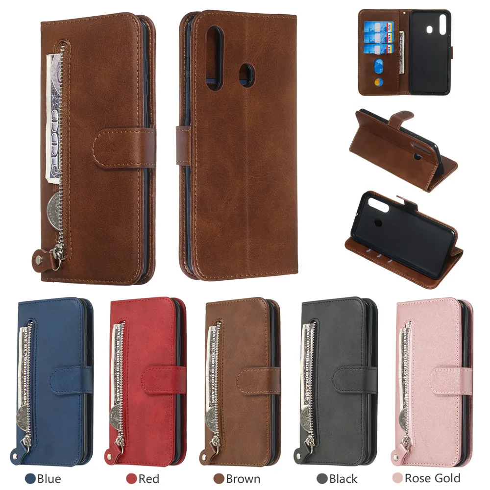 

For Samsung M105 M205 M30 M405 Zipper Flip Etui Wallet Leather Book case for samsung galaxy M10 M20 M30 M40 Funda TPU Phone Case