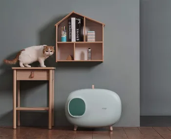 

Cat Litter Box, Cat Toilet, Fully Closed Cat Litter Cat Litter Box Anti-spatter And Deodorant Large Cat Supplies