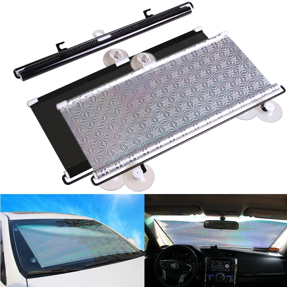 2021 Retractable Car Front Window Sunshades PVC Auto Windows Sun Shade Anti-UV Protection Sun Visor UV Protection car covers