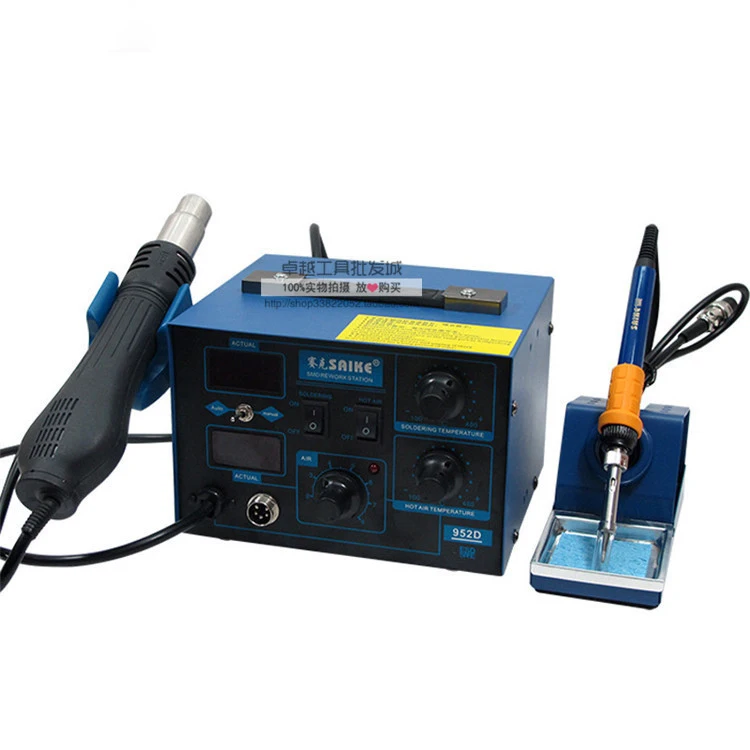 Паяльная станция Saike 952D 2 в 1 паяльная SMD с горячим воздухом AC 110 В/220 В 760 Вт высокого