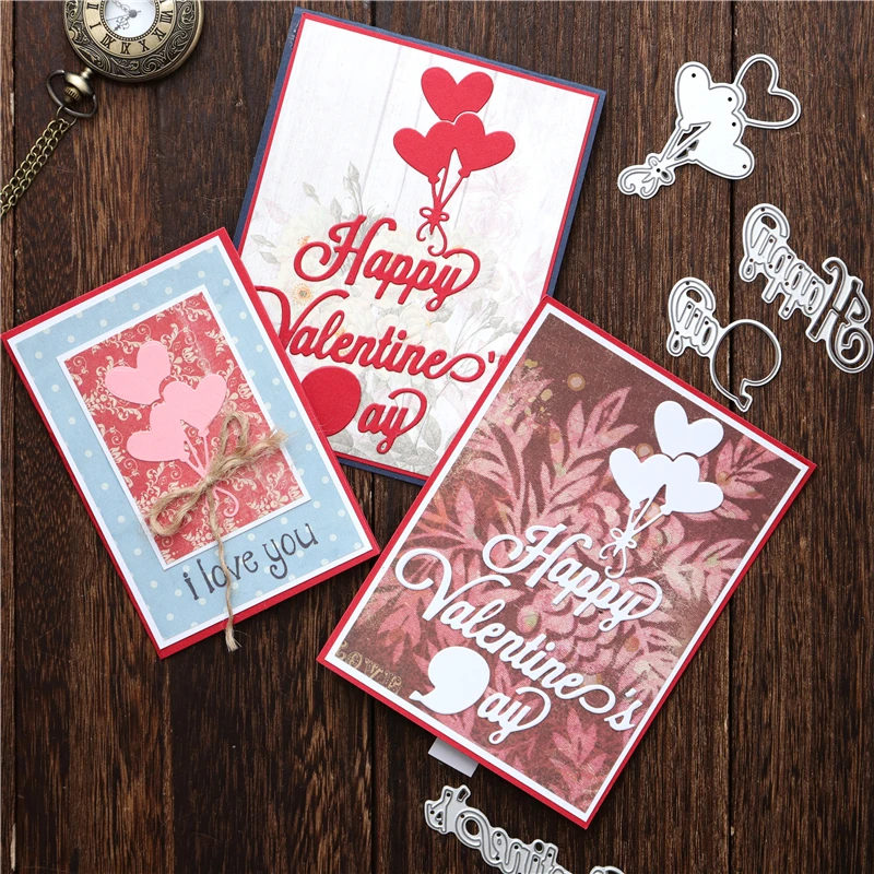 

GJCrafts Heart Shaped Metal Cutting Die Happy Valentine's Day Mould 2020 New Card Making Scrapbook Embossing Cutting Craft Mould