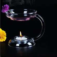 

Aramis Transparent Glass Double-deck Candle Holder Candlestick With Handle
