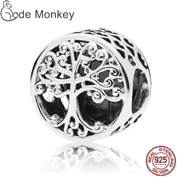 

Qikaola Hot Sale Family Tree Charm Beads Fit Original Bracelet 100% Real 925 Sterling Silver Pendant Jewelry For Women S357