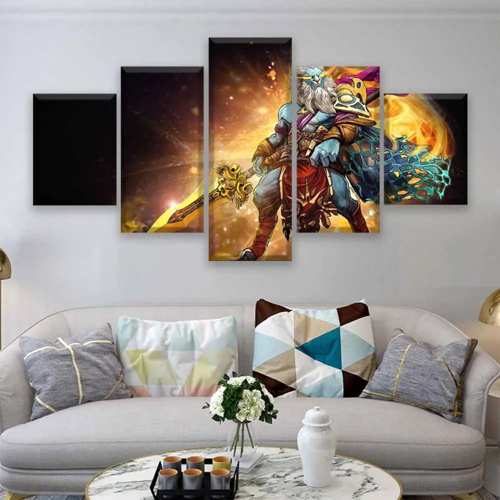  Modern Canvas Painting Modular Game Poster 5 Pieces 2 DotA Juggernaut Wall Art Home Decor Boys Room