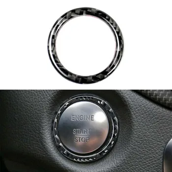 

Car Accessories Carbon Fiber Engine Start Stop Button Sticker Ring Fit For Mercedes-Benz C Class W205 2014-2018