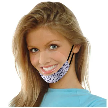 

Adult Unisex Transparent Mask Breathing Fashion Solid Mouth Cover 4pcs mascarilla mondkapjes Face Mask Washable Ear Loop masques