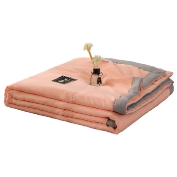

Summer Air-conditioning Quilt Solid Color Super Comfortable Soft Wash Cotton Household Blanket Mechanical Wash Not Easy To Fade