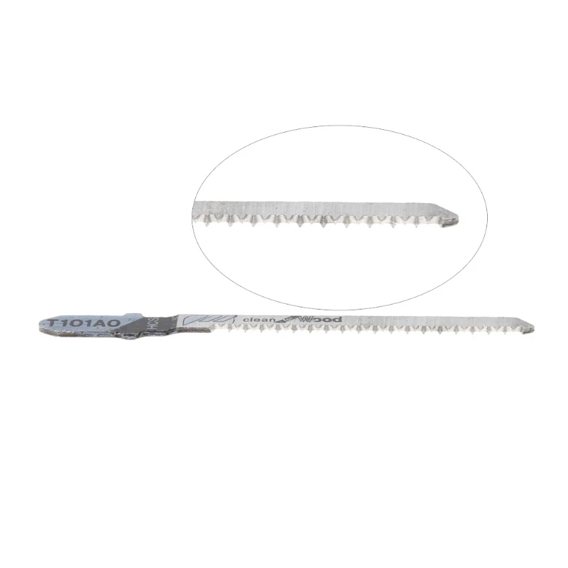 

5 Pcs T101AO HCS T-Shank Jigsaw Blades Curve Cutting Tool Kits For Wood Plastic L4MF