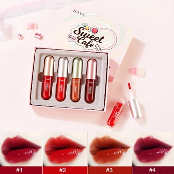 

4Pcs/Set Long Lasting Cosmetics Silky Moisturizing Lip Gloss Set Matte Liquid Lipstick Lip Gloss Kits Makeup Lipgloss