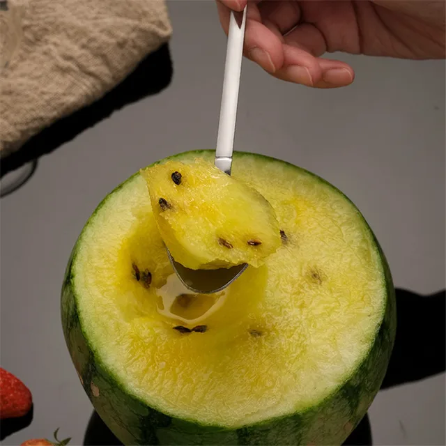 1 Darab Rozsdamentes Acél Lapáttalkonnál Teáskanál Konyhai Eszköz Tartozékok Ezüst Arany Desszert Gyümölcs Kanál Karácsonyi Ajándék - Image 4