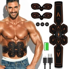 Стимулятор мышц живота Электростимуляция Электрический ABS EMS тренажер вибрирующий для похудения Пояс Фитнес-массажер оборудование для тренажерного зала