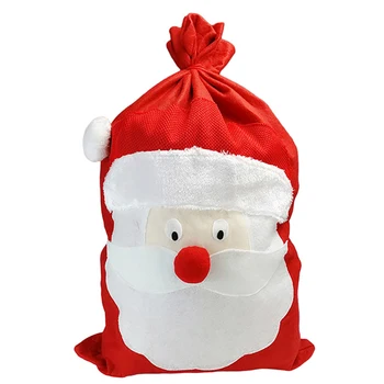 

Christmas Gift Candy Large Santa Bag Sealed with A Ribbon Cloth for New Year Decoration