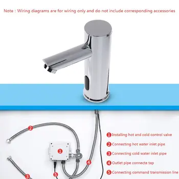 

Bathroom Automatic Infrared Sensor Sink Faucet Touchless Basin Water Tap Deck Mounted