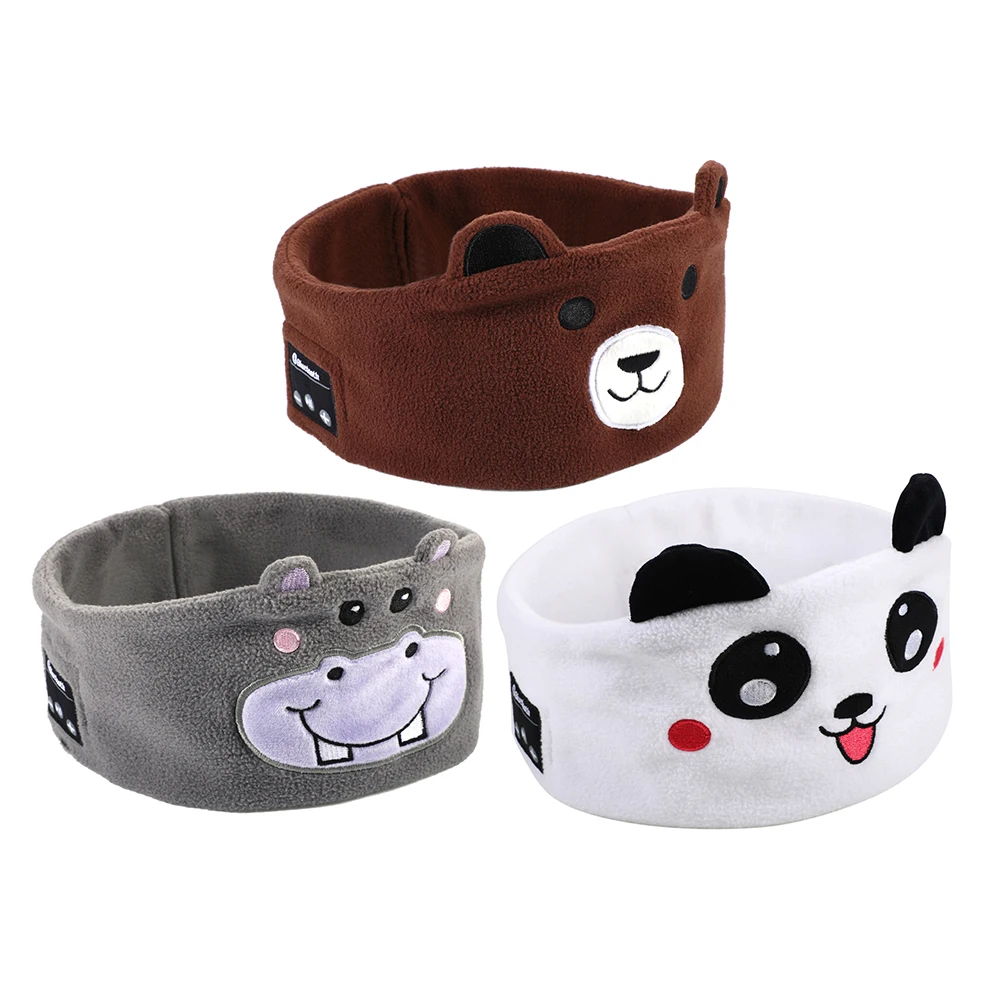 Новинка наушники Bluetooth V5.0 с милыми животными детская маска для сна стерео музыка