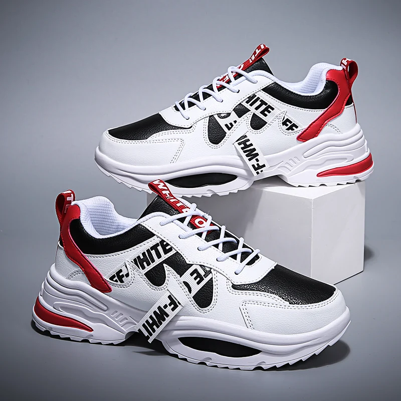 

Autumn men's shoes net red off wild casual high white shoes running 2019 new old ins sports small white tide shoes