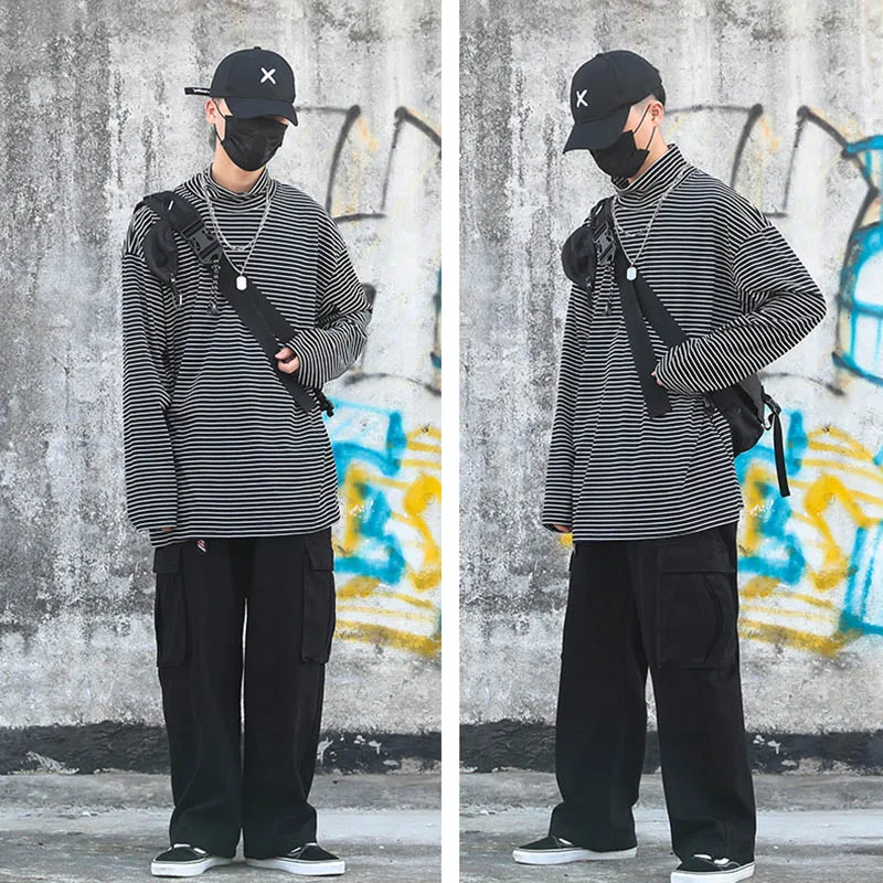 Мужская футболка с длинным рукавом Harajuku Camiseta Masculina свободная большого размера на