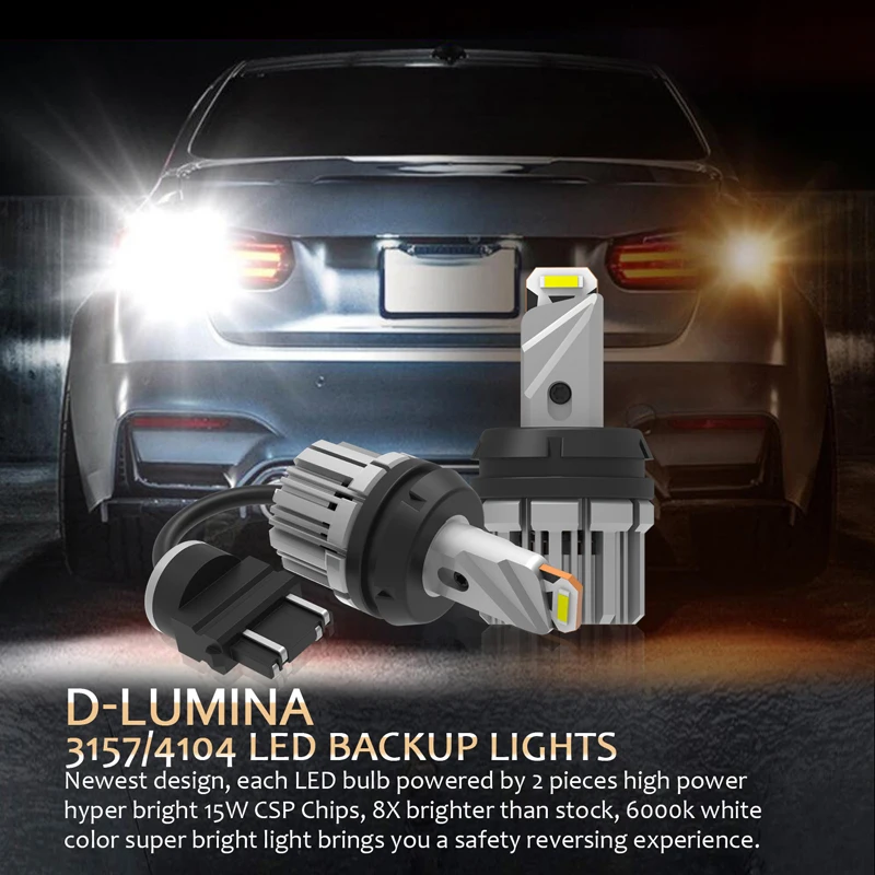 1156 LED Bulb 6000K Xenon White for Tail Light Reverse Backup light Brake  Signal Lights
